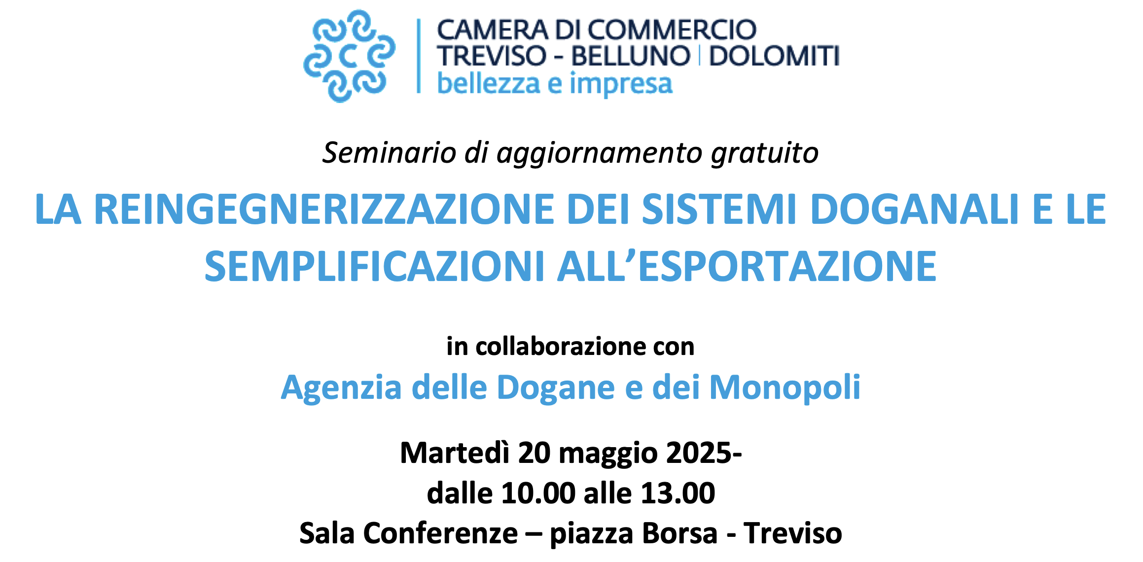 La Reingegnerizzazione dei sistemi doganali e le semplificazioni all’esportazione